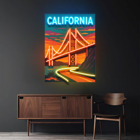Golden Sunset Drive LED Neon Sign Light Pop Art