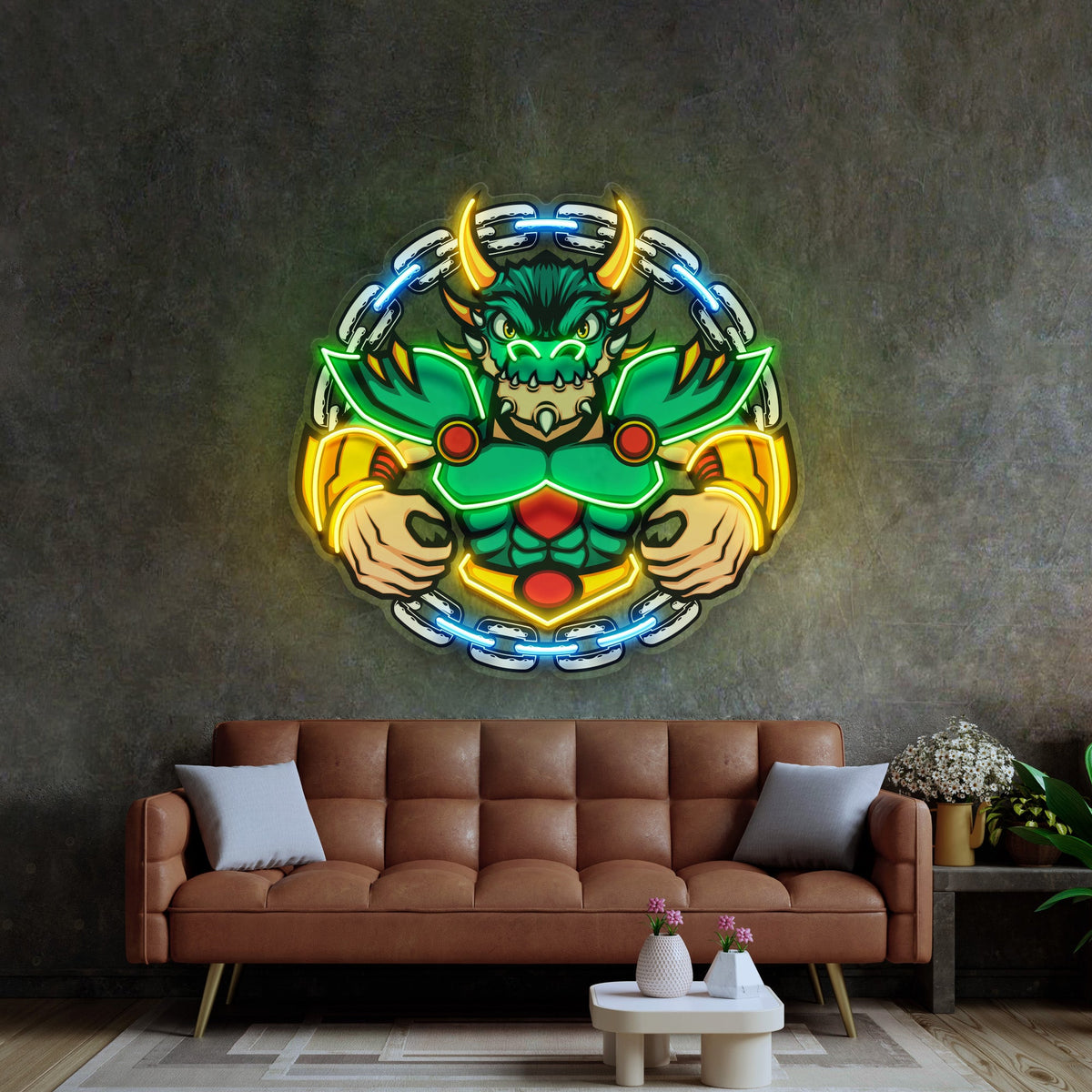 Green Dragon Mascot LED Neon Sign Light Pop Art