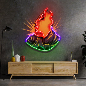 Grim Fire LED Neon Sign Light Pop Art
