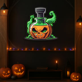 🎃 Spooky Pumpkin Potion Neon Sign – Halloween LED Wall Light