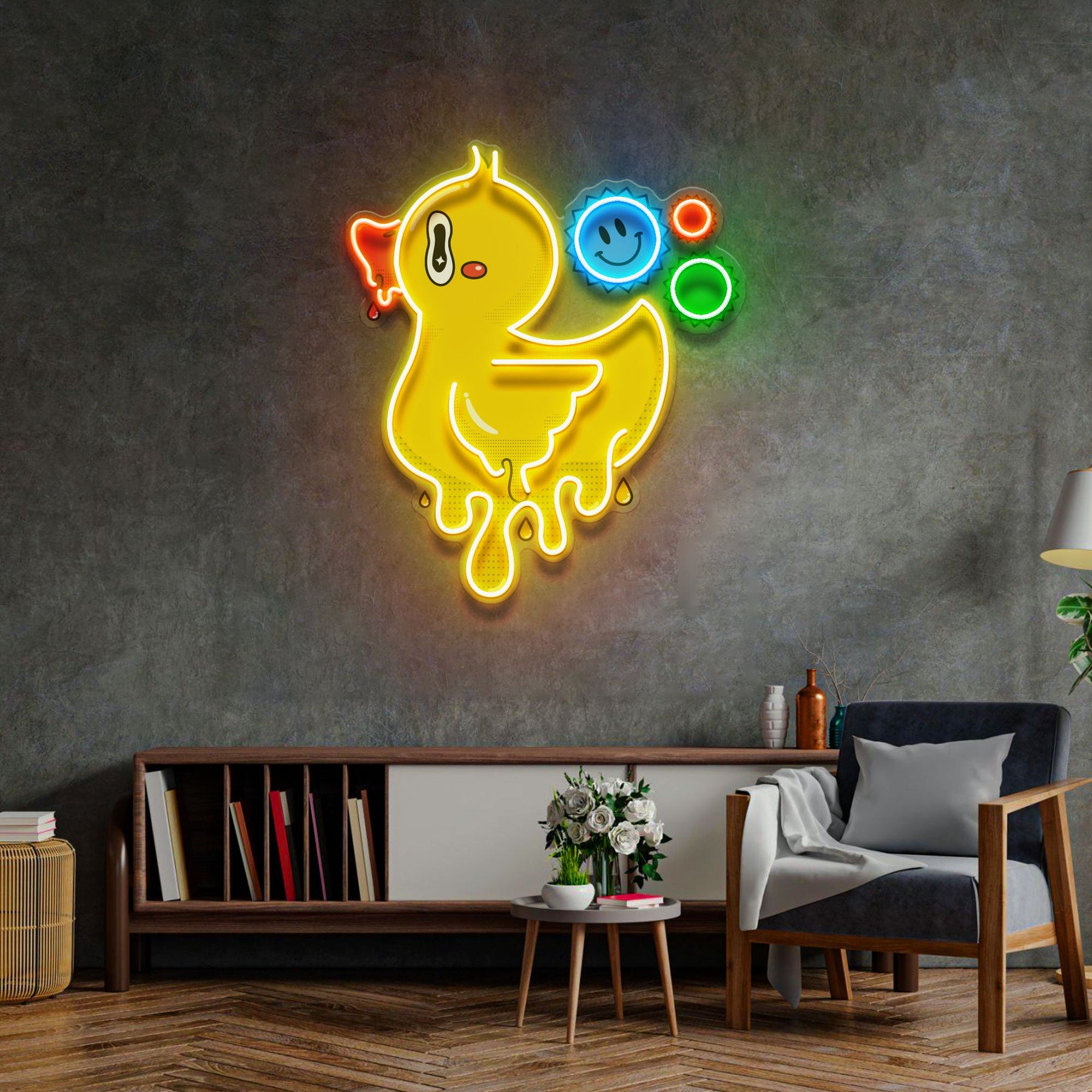 Happy Little Duck LED Neon Sign Light Pop Art