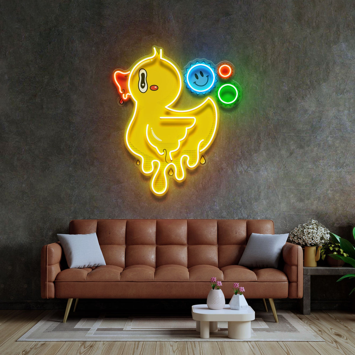 Happy Little Duck LED Neon Sign Light Pop Art