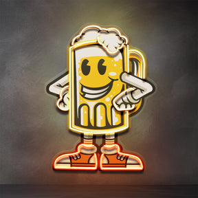 Happy Beer LED Neon Sign Light Pop Art