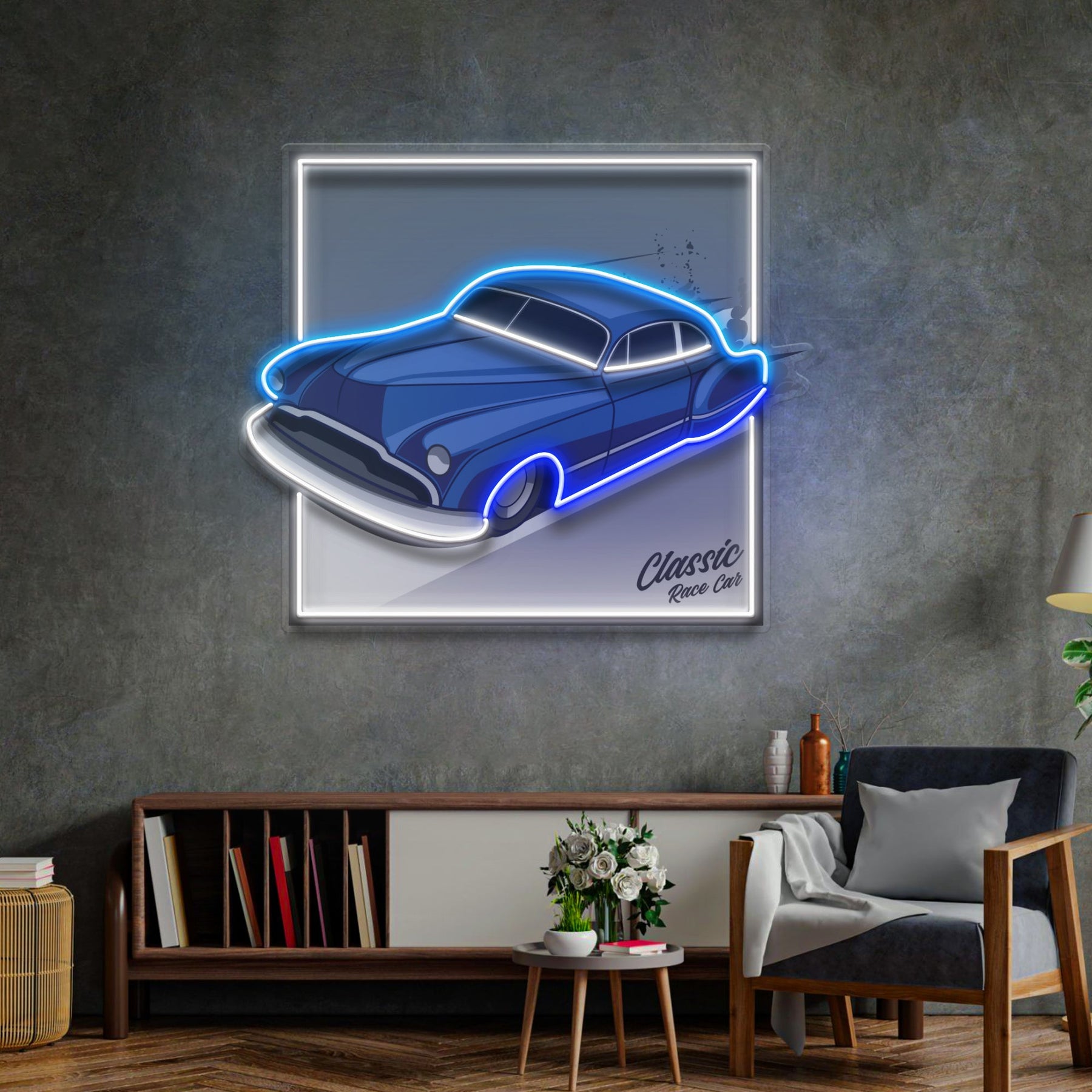 Hot Rod Racer LED Neon Sign Light Pop Art