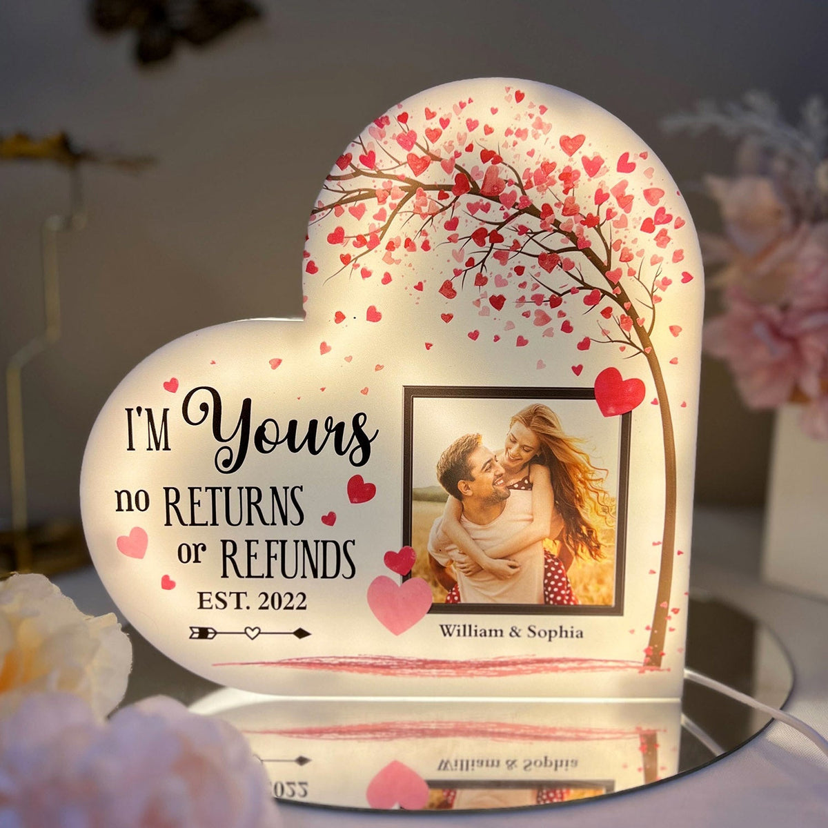 I'm Yours No Returns - Personalized Custom Shape Photo Light Box