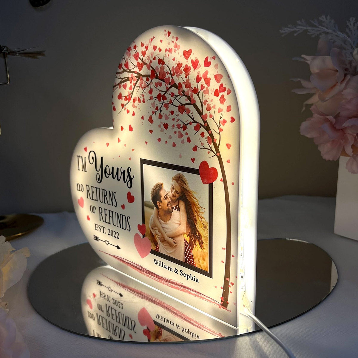 I'm Yours No Returns - Personalized Custom Shape Photo Light Box