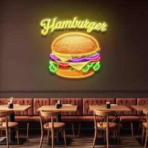 In Burgers We Trust LED Neon Sign Light Pop Art