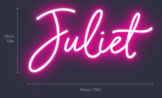 Juliet 20in Sign