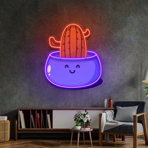 Cactus Succulent Plant LED Neon Sign Light Pop Art