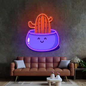 Cactus Succulent Plant LED Neon Sign Light Pop Art