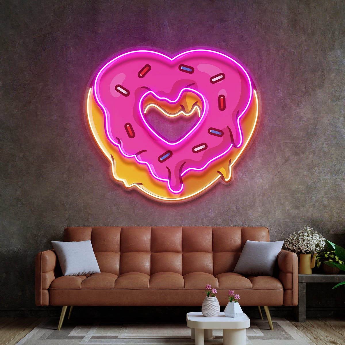 Love Doughnut Cream LED Neon Sign Light Pop Art
