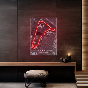Mexico City Formula F1 Circuit LED Neon Sign Light Pop Art