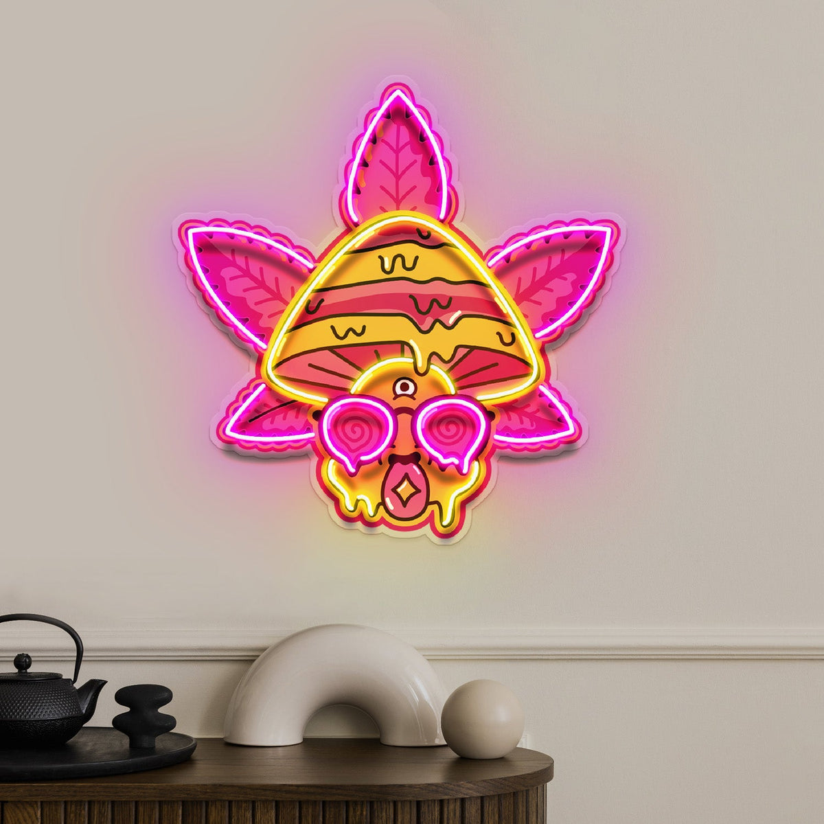 Mind Melt Mushroom LED Neon Sign Light Pop Art