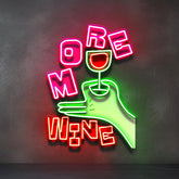 More Wine LED Neon Sign Light Pop Art