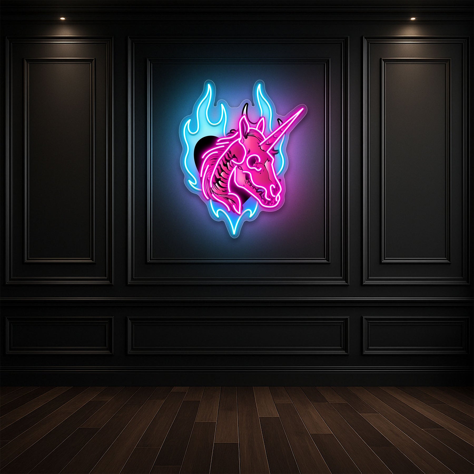 Unicorn Skull Neon Sign – Gothic LED Wall Light for Halloween, Bars & Unique Home Décor