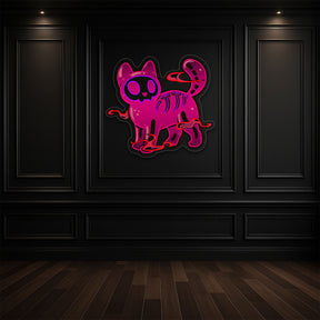Spooky Cat Neon Sign – Halloween LED Wall Light for Home, Bars & Party Décor