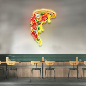 Pizza Licious Slice LED Neon Sign Light Pop Art