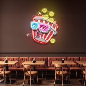 Popcorn Panic LED Neon Sign Light Pop Art