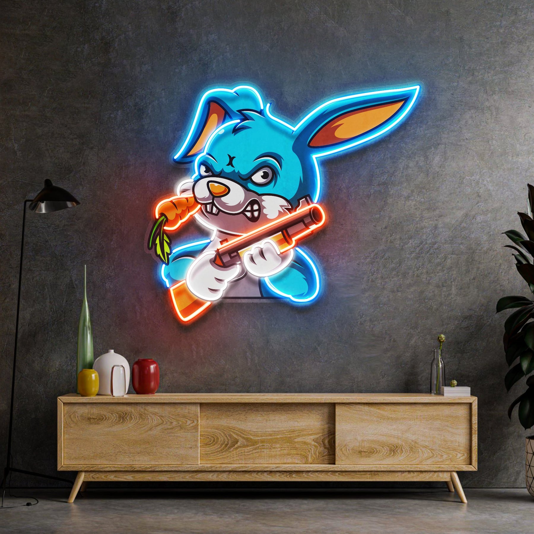 Led Icon Rabbit Rabbit esport LED Neon Sign Light Pop Art