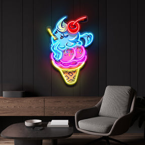 Sassy Ice Cream Cone LED Neon Sign Light Pop Art