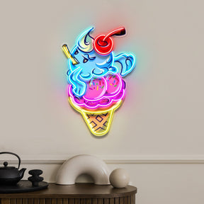Sassy Ice Cream Cone LED Neon Sign Light Pop Art