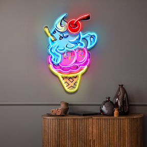 Sassy Ice Cream Cone LED Neon Sign Light Pop Art
