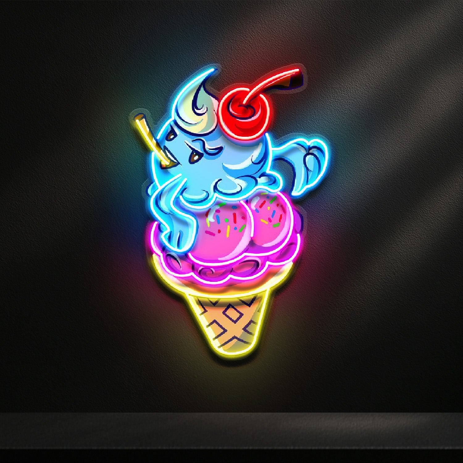 Sassy Ice Cream Cone LED Neon Sign Light Pop Art