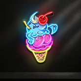 Sassy Ice Cream Cone LED Neon Sign Light Pop Art