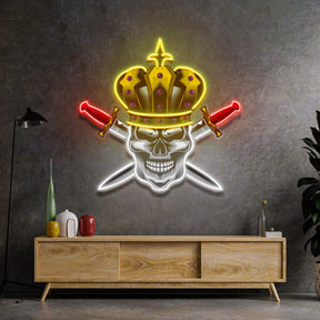 Skull King LED Neon Sign Light Pop Art