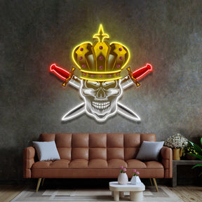 Skull King LED Neon Sign Light Pop Art