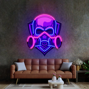 Skull Gas Mask LED Neon Sign Light Pop Art