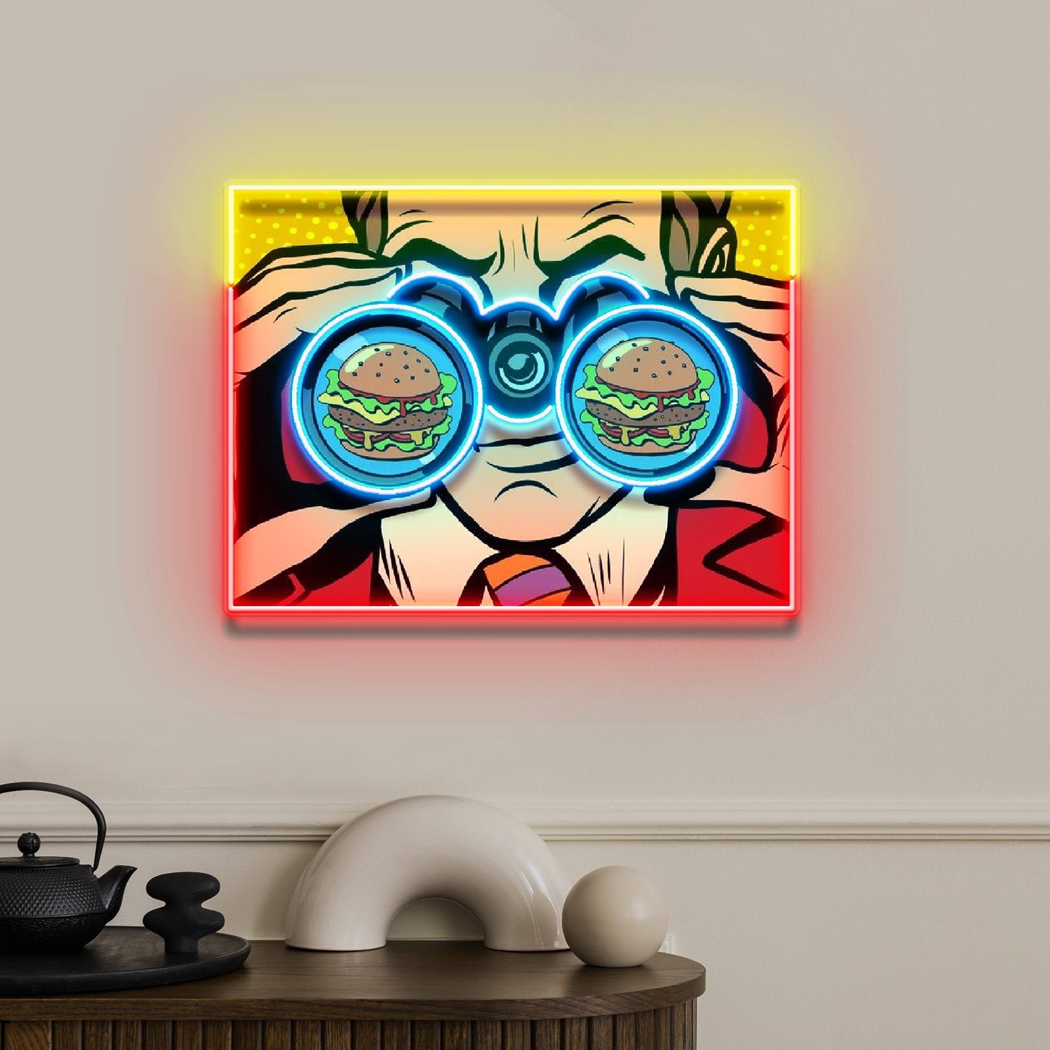 Spy for the Burger LED Neon Sign Light Pop Art