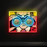 Spy for the Burger LED Neon Sign Light Pop Art