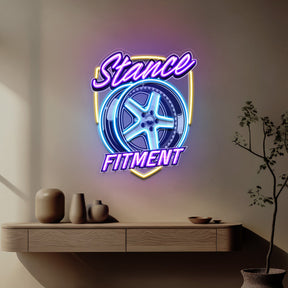 Stance Wheel Fitment For Racing LED Neon Sign Light Pop Art