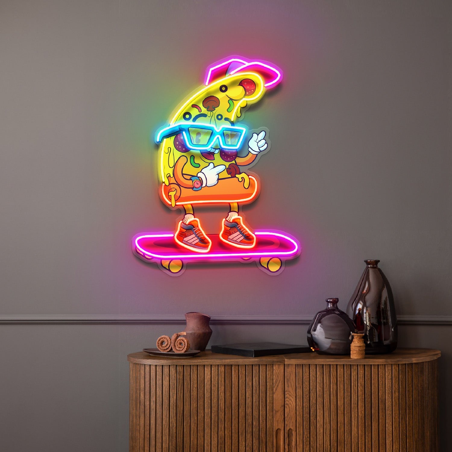 Street Style Pizza LED Neon Sign Light Pop Art