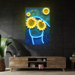 Sunflower Dreams LED Neon Sign Light Pop Art