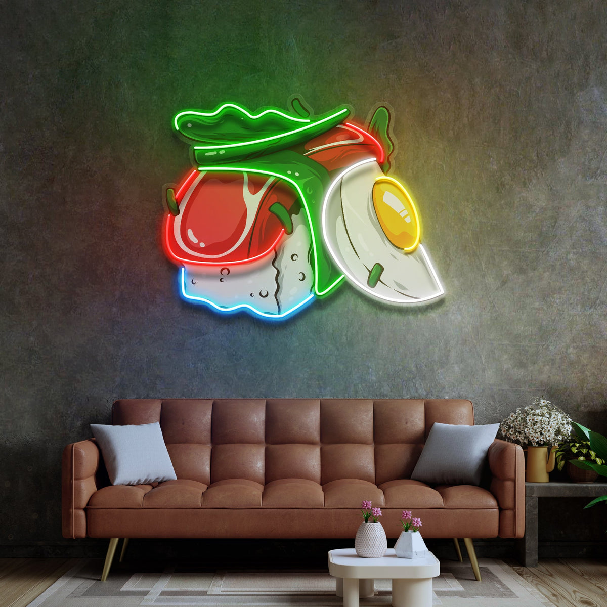 Sushi with Egg LED Neon Sign Light Pop Art