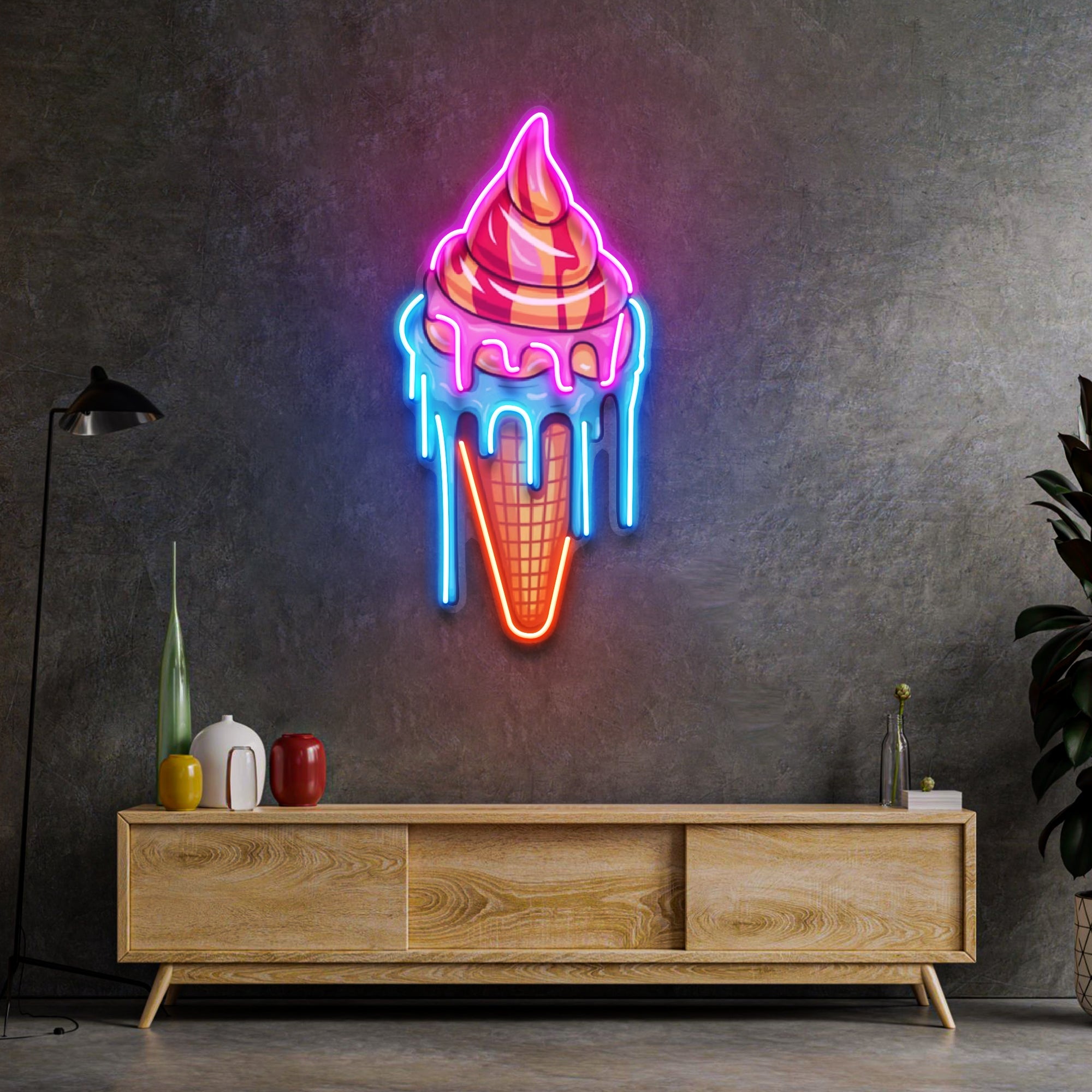 Sweet Ice Cream LED Neon Sign Light Pop Art