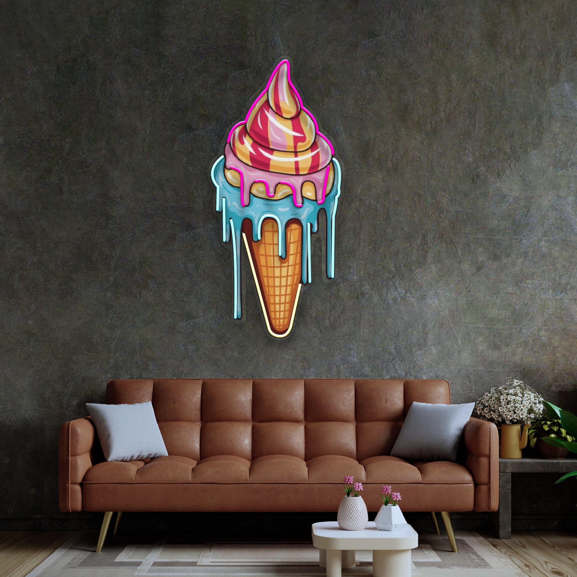 Sweet Ice Cream LED Neon Sign Light Pop Art