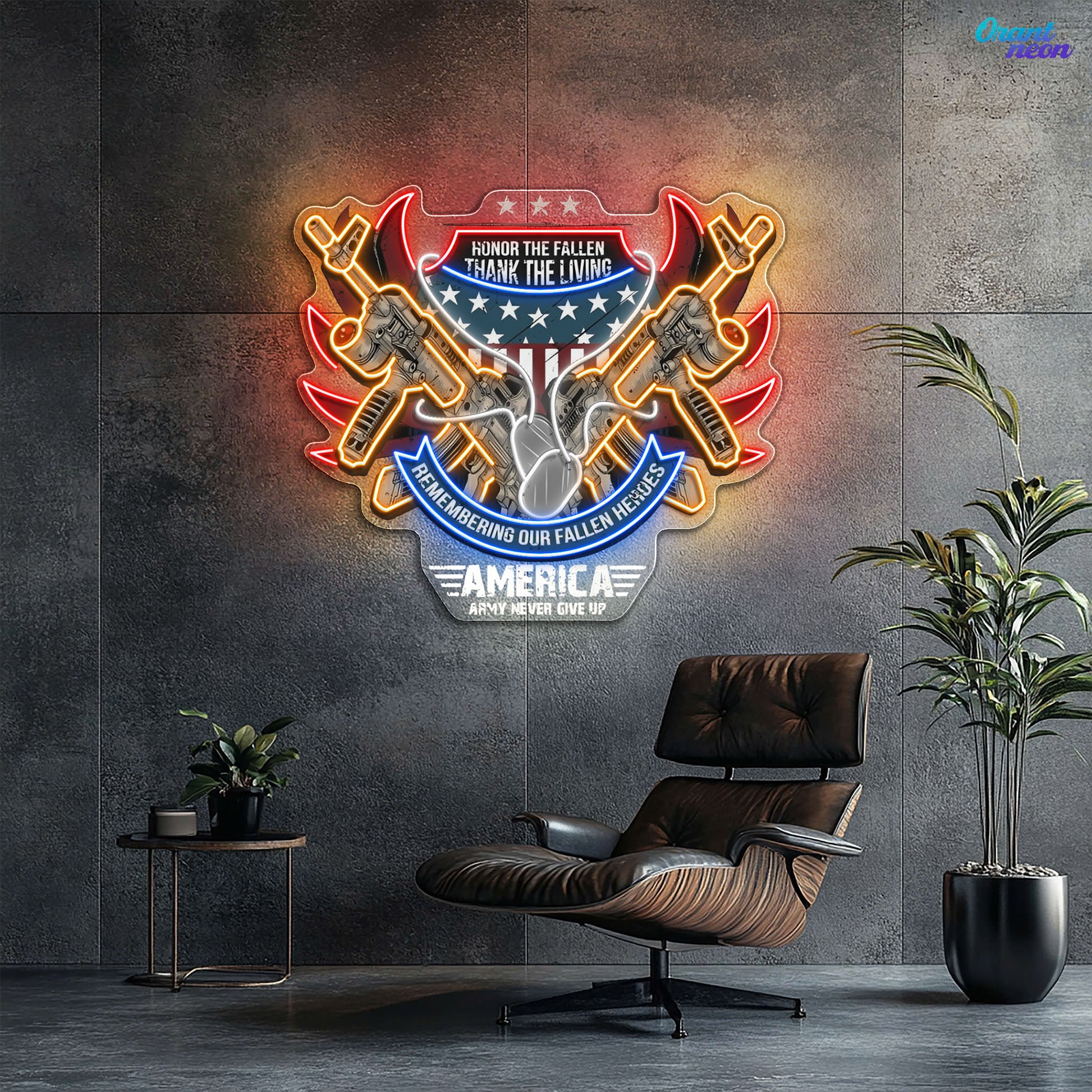 Remembering The Fallen - Cool ArmaLite Rifle AR Guns Neon Sign Light A