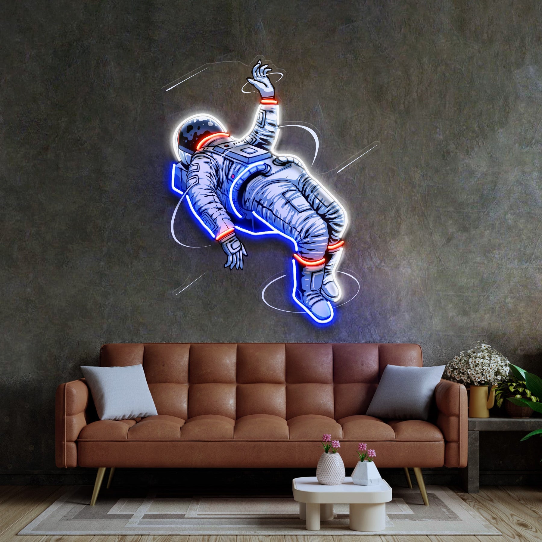 The Falling Astronaut LED Neon Sign Light Pop Art
