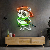 The Samurai Panda LED Neon Sign Light Pop Art