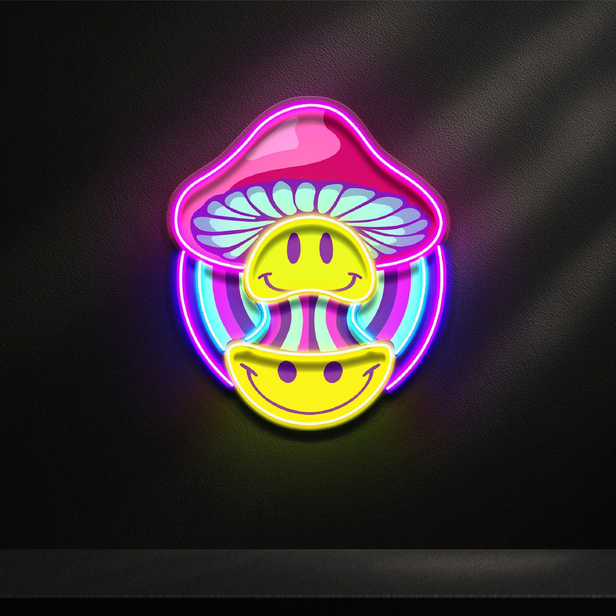 Trippy Mushroom Vibes LED Neon Sign Light Pop Art