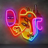 Urban Life Portrait Abstract Art LED Neon Sign Light Pop Art