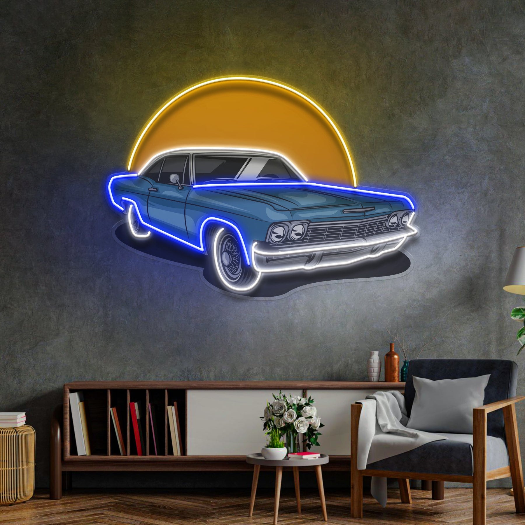 Vintage Retro Car  LED Neon Sign Light Pop Art