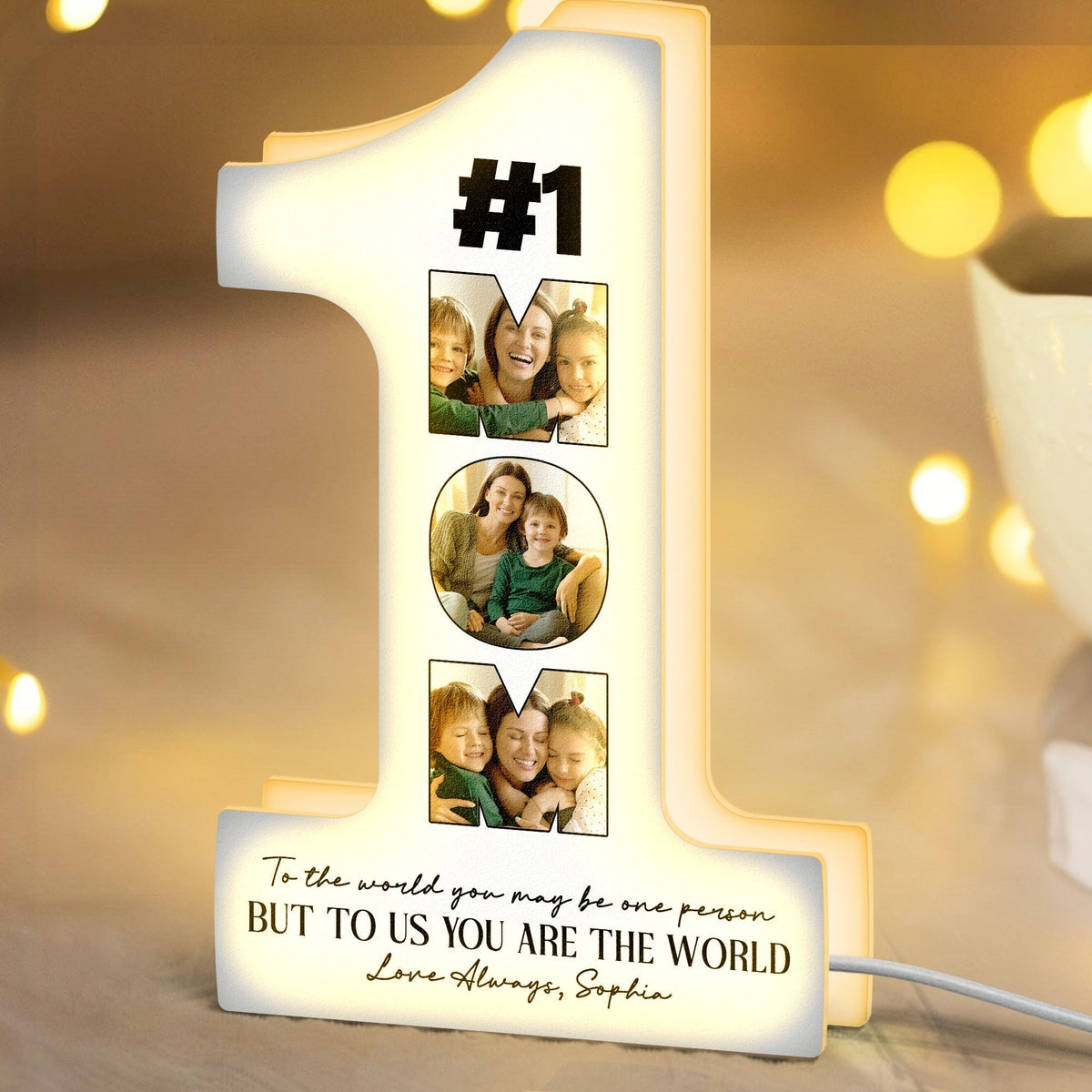 You Are The World - Personalized Photo Light Box