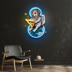Astrodog Pizza LED Neon Sign Light Pop Art
