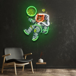 Bear Space LED Neon Sign Light Pop Art