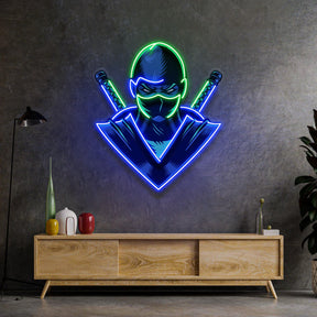 Blue Ninja LED Neon Sign Light Pop Art