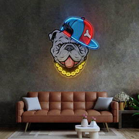 Bull Dog LED Neon Sign Light Pop Art